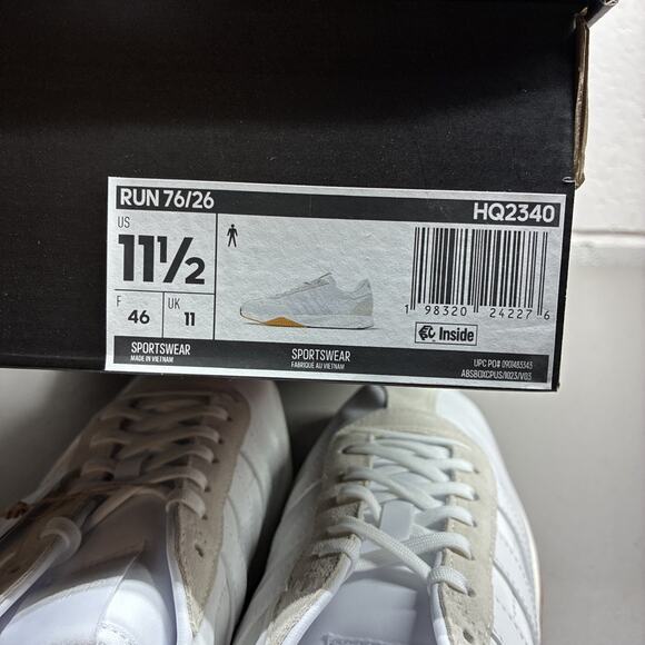 adidas 76 26 Footwear White Crystal White Gum HQ2340 Men\'s Size 11.5 New W/ Box main image 3